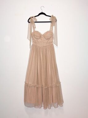 Polka Dot Summer Dress with Adjustable Bow Straps